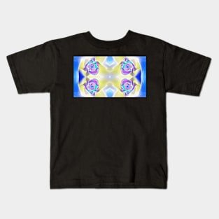 Colorful Wave Flower Kids T-Shirt